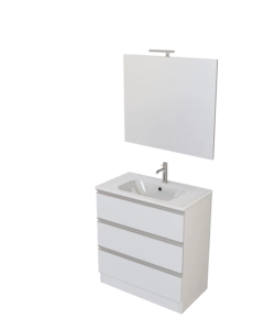 Mobile bagno 'canova' bianco opaco, 80 cm